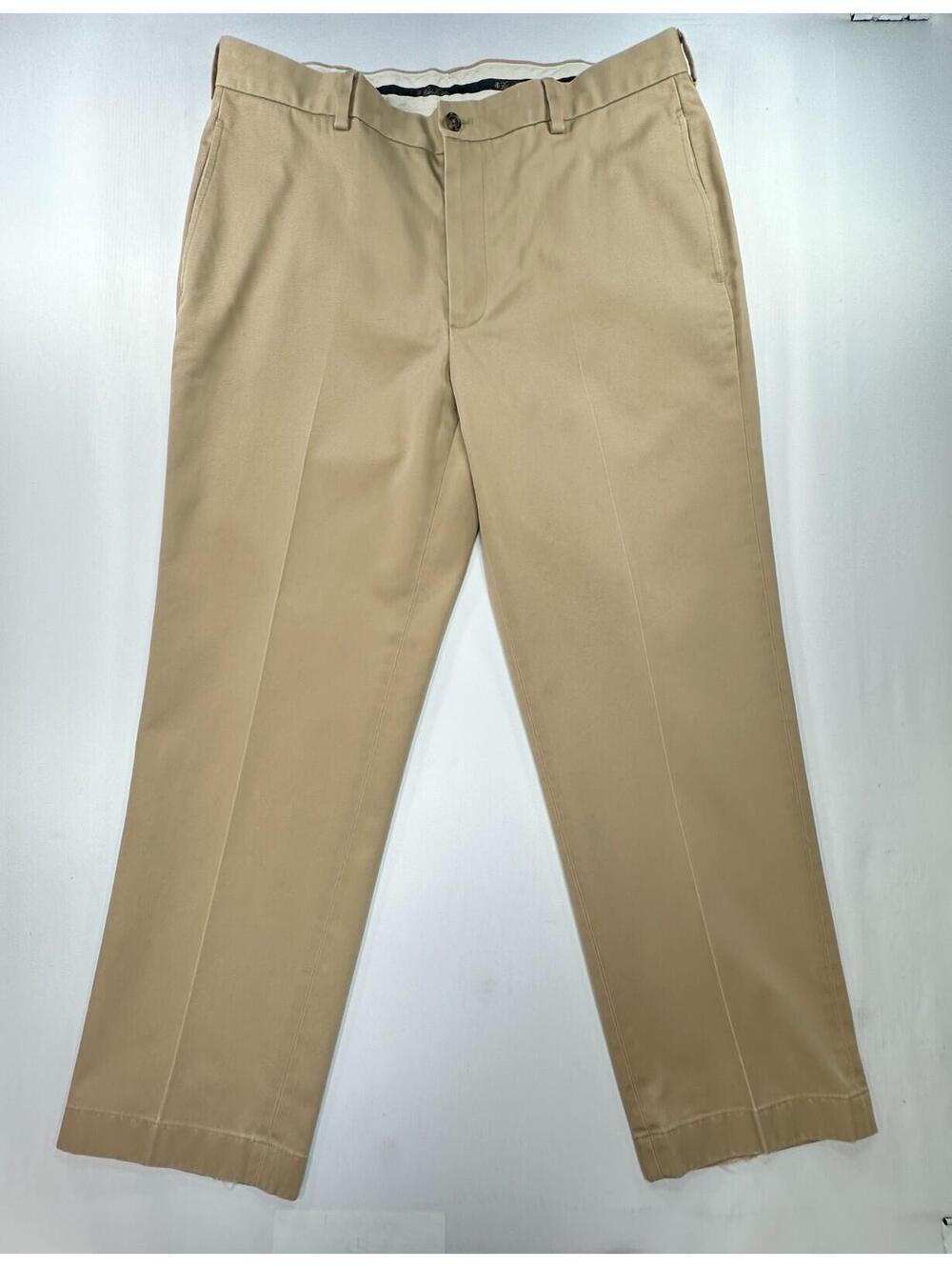 Brooks Bros Advantage Clark Cotton Chinos Brown Mens 37/30